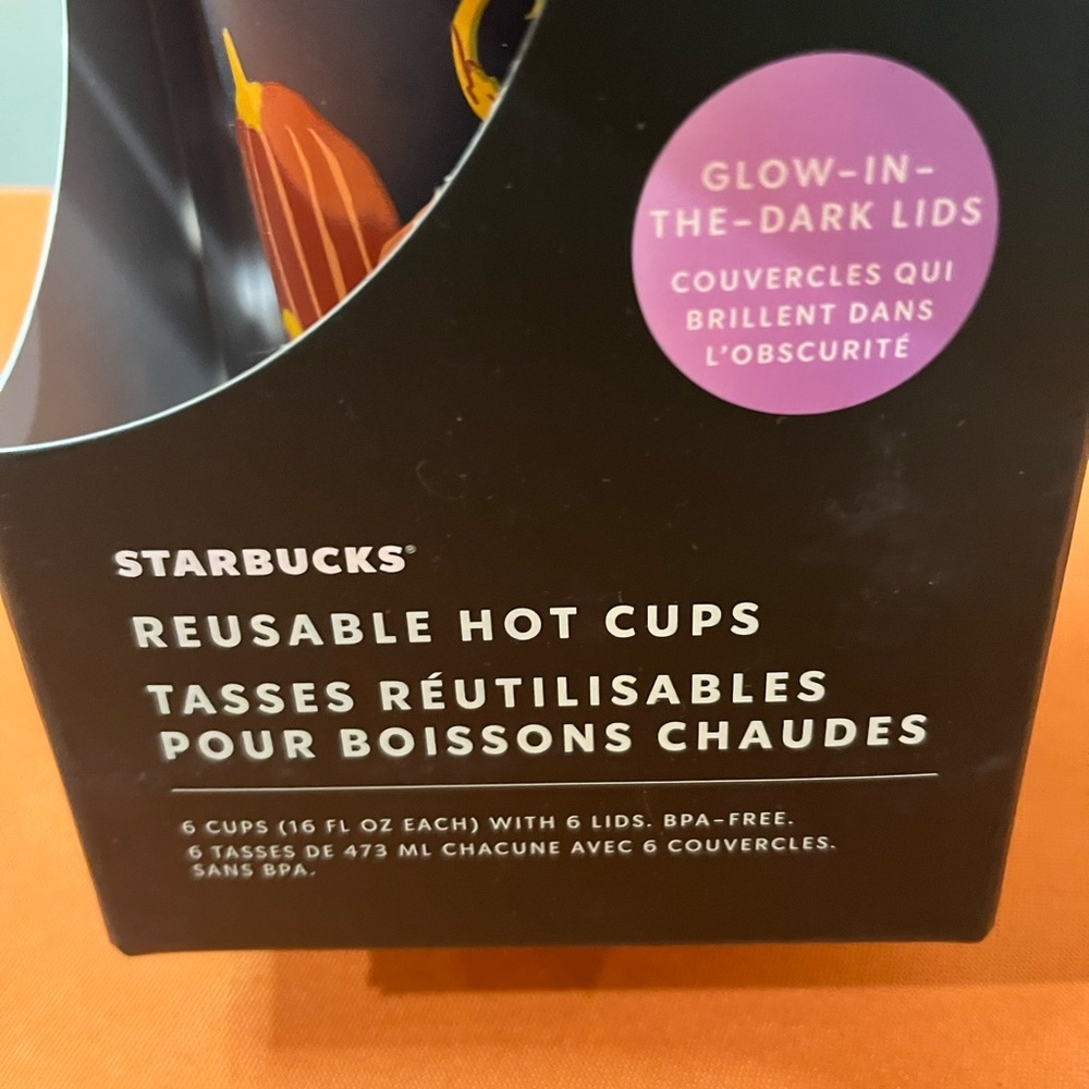 6/$25
Starbucks Glow-in-the-Dark Lids Hot Cups pumpkins for fall, Halloween - Picture 4 of 7